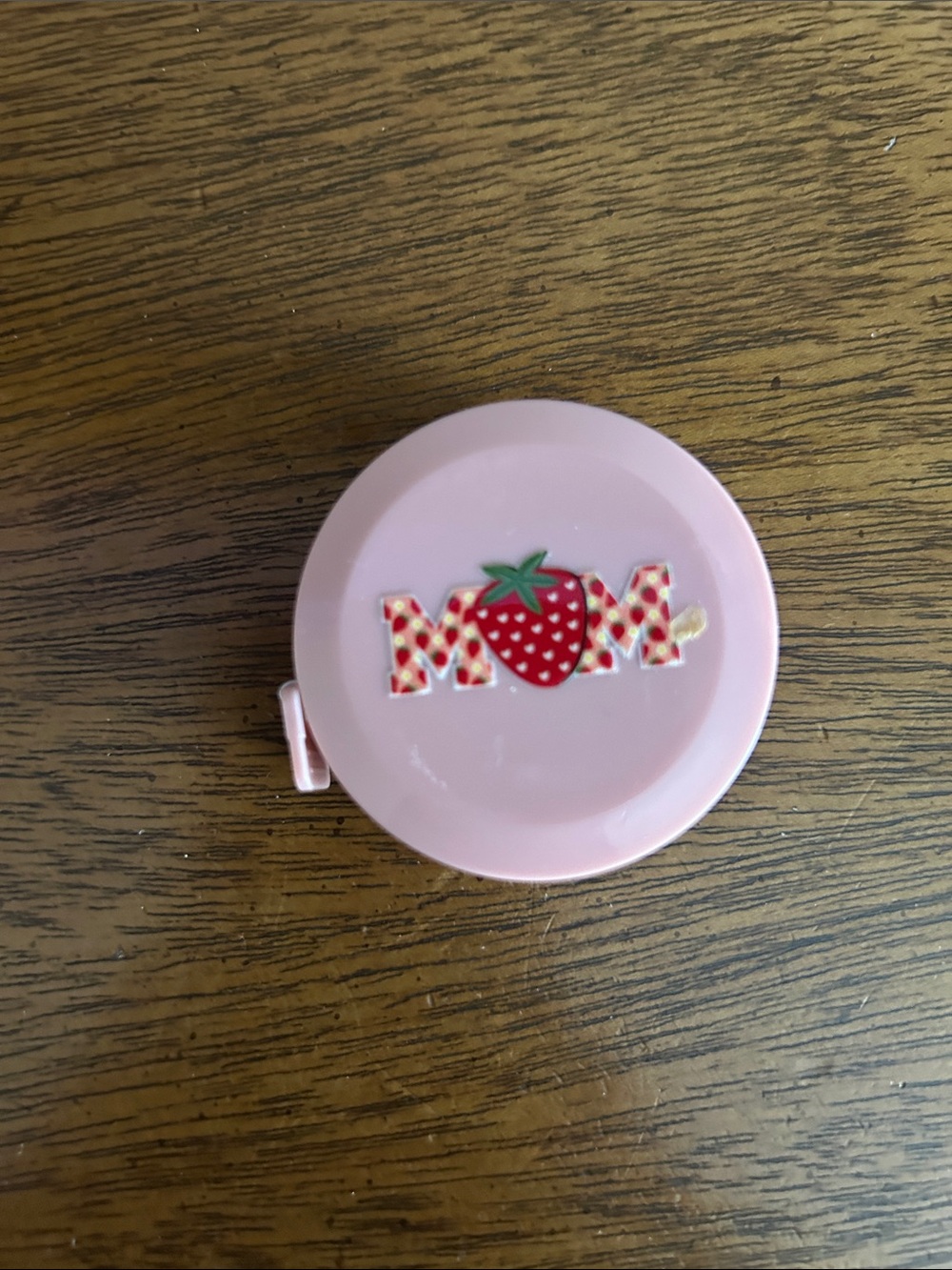 Pink Strawberry 'MOM' Measuring Tape - Handmade